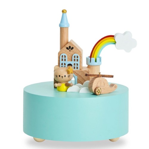 Carillon Arcobaleno Azzurro Cm.11x11 Wood Carillonpz