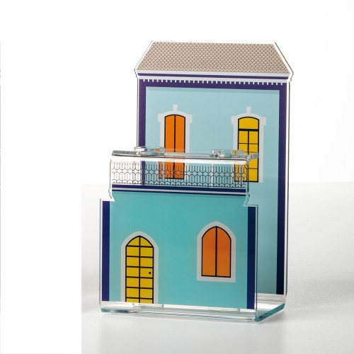 BLOOMING CITY - Vaso Portofino -  Celeste 16x26x12cm