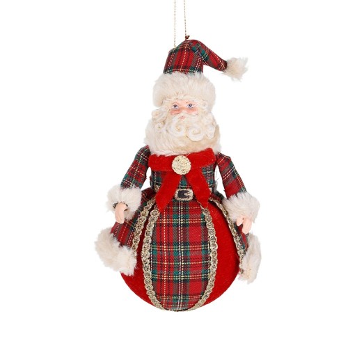 Santa Ball Tartan B 18CM