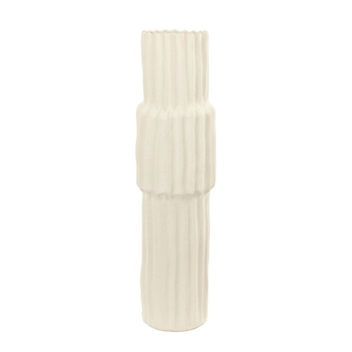 Vase deco Ø20,5x72,5 cm LONGA ceramics cream