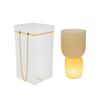 Vaso in vetro lampada beige – Bomboniera matrimonio