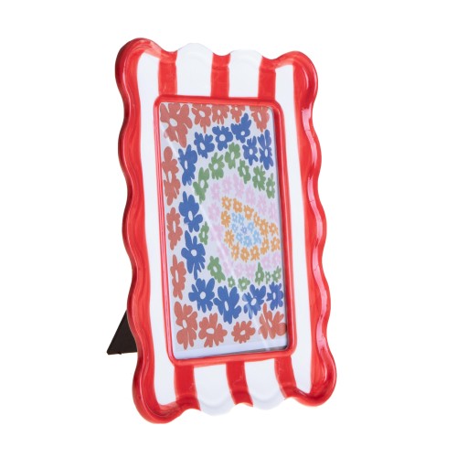 Cornice  17xh.22 Cm Righe Rossa