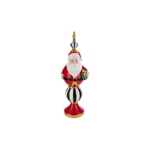 Babbo Natale LED su Base Decorata in Resina 57 cm