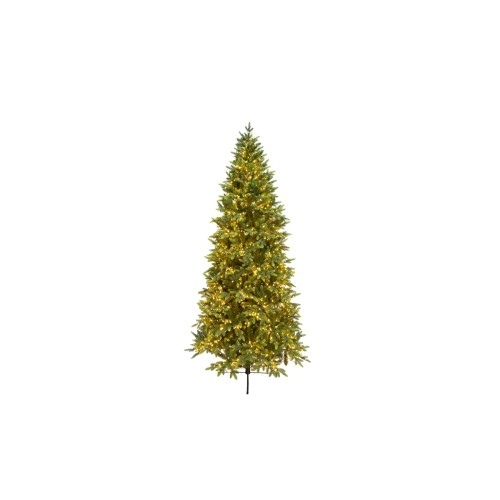Albero di Natale Slim Courmayeur 210 cm con 2000 LED, PE+PVC