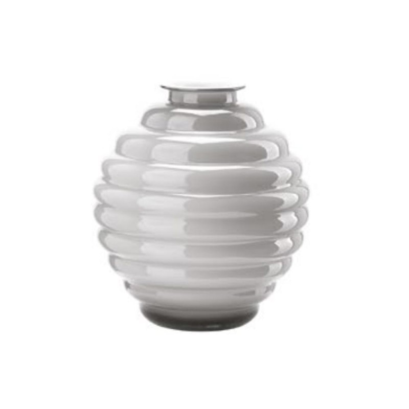 Anelli – Vaso opale e grigio H 25 cm