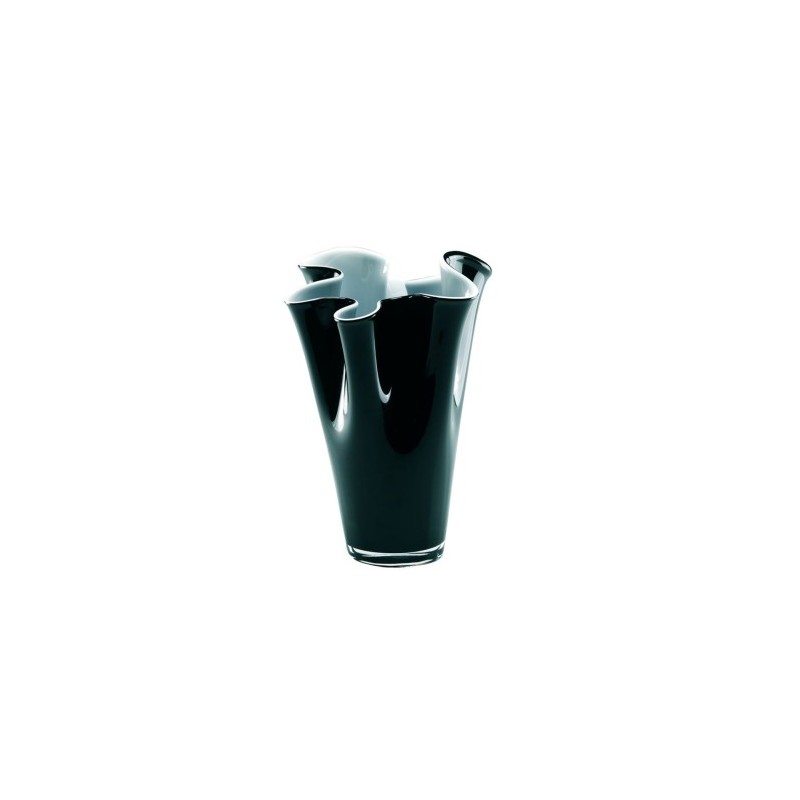 Wave – Vaso opale nero H 30 cm