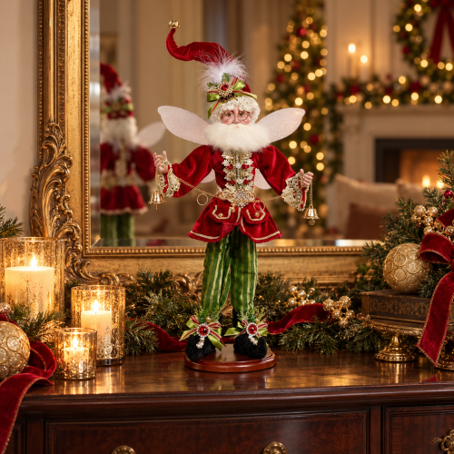 5 Golden Rings Santa Fairy su Base 53,5 cm
