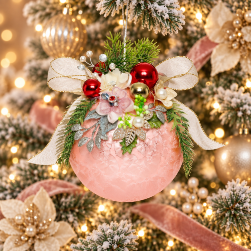 Sfera Gioiello Floreale Rosa 15 cm