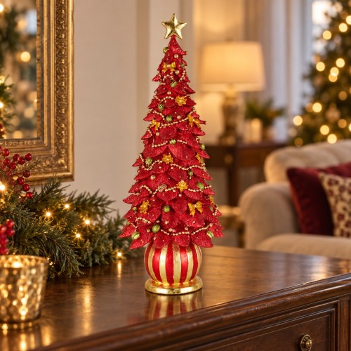 ALBERO EMPIRE H.46,5CM. ROSSO X'MAS TREES