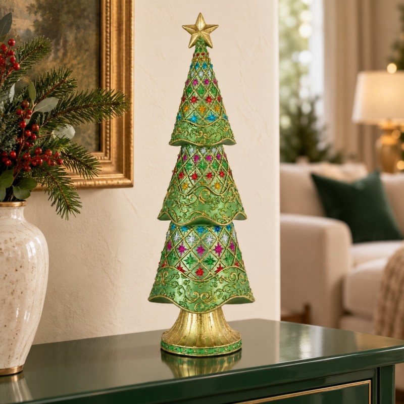 ALBERO STARS H.43CM. VERDE X'MAS TREES