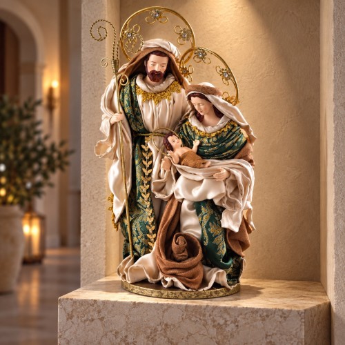 NATIVITA' VERDE/ORO CM.21x36H. NATIVITY
