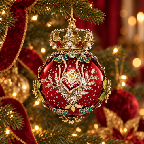 Sfera Crown Jewels rossa 18 cm | Mark Roberts