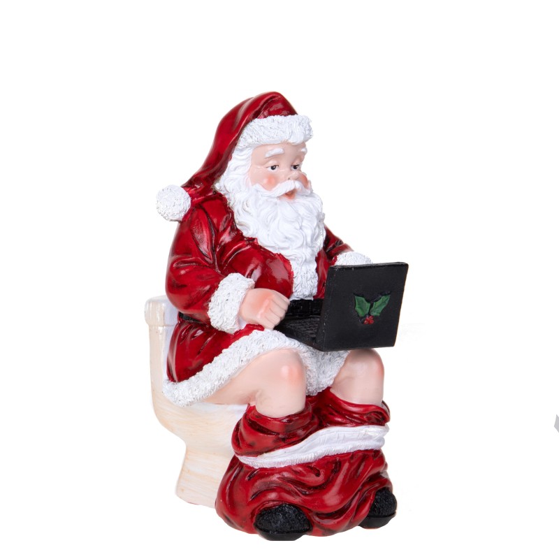 Babbo Natale al computer 17,5 cm