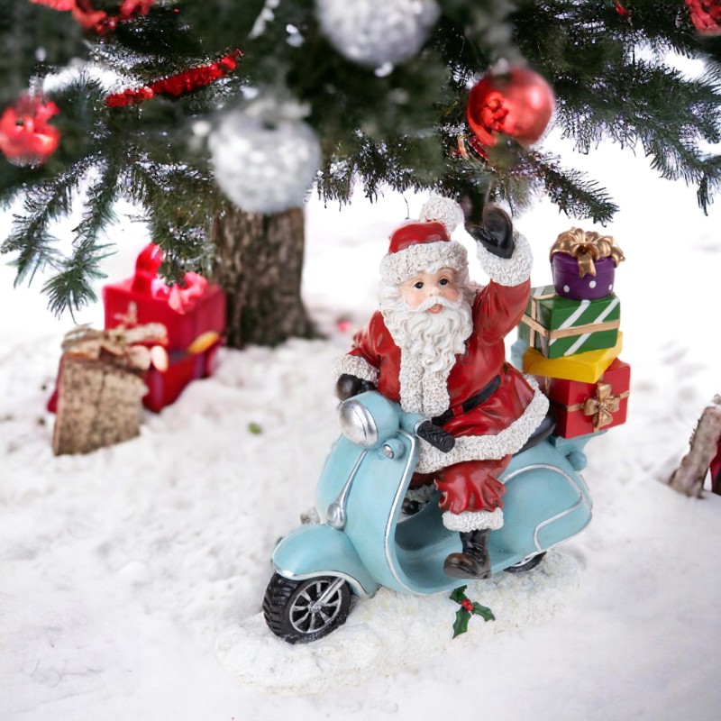 Babbo Natale su Vespa 25 cm