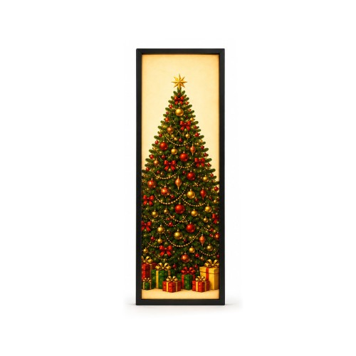 Pannello natalizio retroilluminato Albero di Natale 40 × 160 cm
