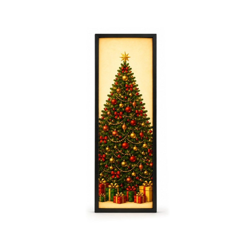 Pannello natalizio retroilluminato Albero di Natale 40 × 160 cm