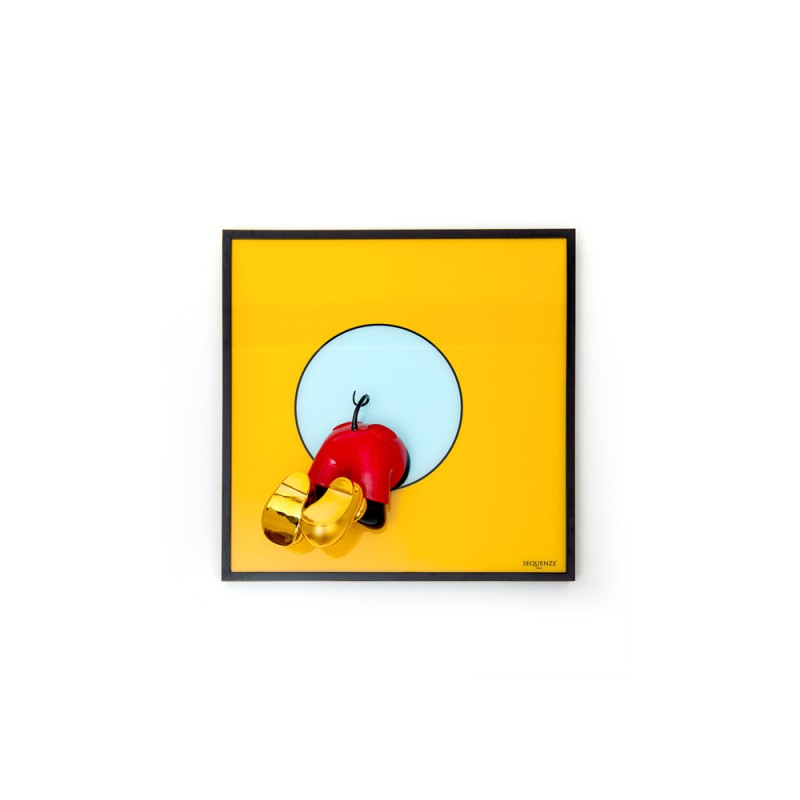 Quadro Be Brave giallo 30 × 30 cm