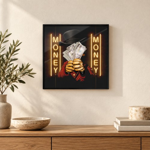 Quadro Dream Big Money Money 30x30 cm