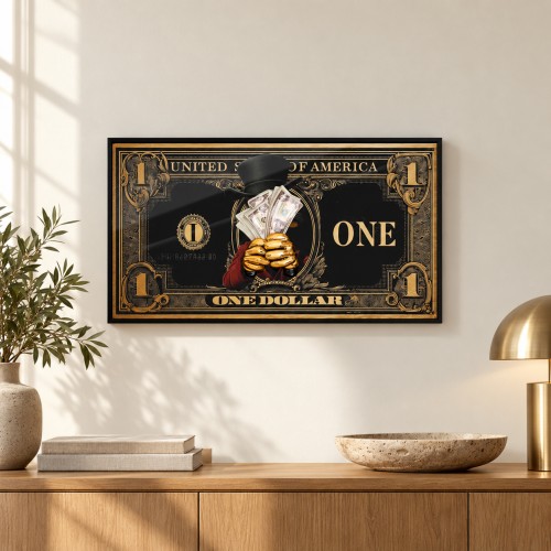 Quadro Dream Big Famous Dollar 30 × 55 cm
