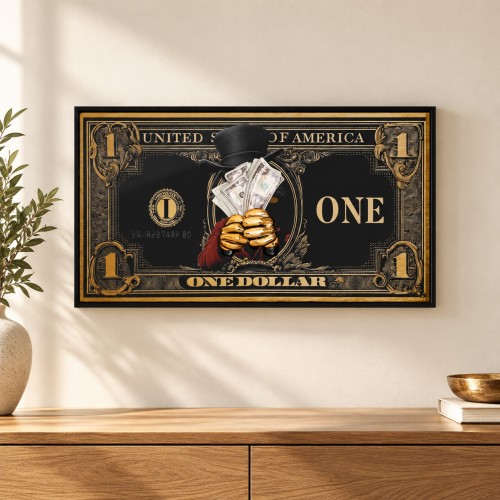 Quadro Dream Big Famous Dollar 20 × 36 cm