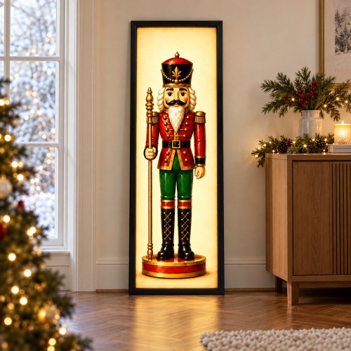 Pannello natalizio retroilluminato Schiaccianoci 40 × 160 cm