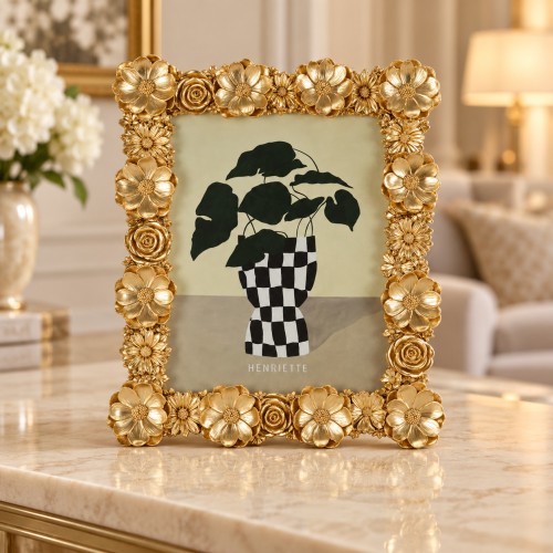 Cornice Flowers Champagne 28×34 cm – foto 20×25 cm