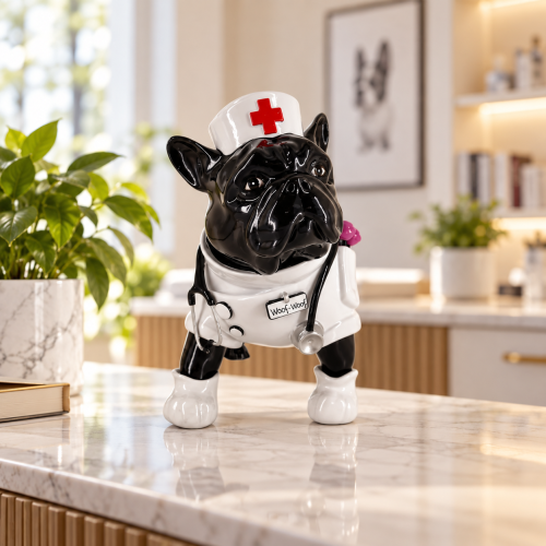 French Bulldog Nurse – Scultura S 29 × 15 × 33 cm