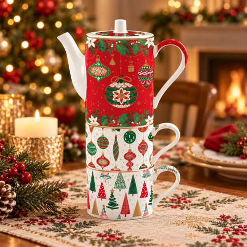 Tea for Two 500 ml in porcellana Jingle Bells