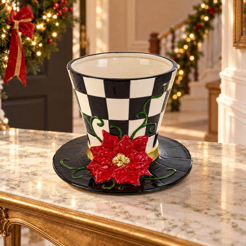 Vaso Cappello Black Royal in Ceramica Ø 23,5 cm