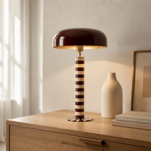 KENNY lampada bordeaux/avorio 50 cm