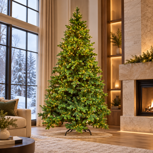Albero di Natale Courmayeur 240 cm con 4000 LED, PE+PVC