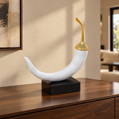 PEPERONCINO BIANCO E ORO  25X28 H