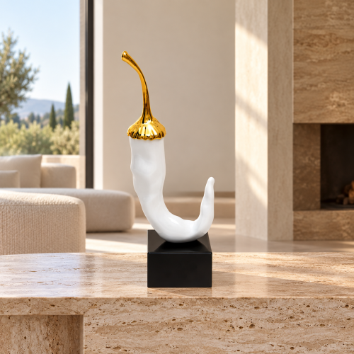 PEPERONCINO BIANCO E ORO   H. 37