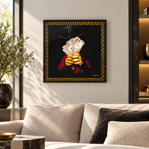 QUADRO DREAM BIG ORO 30x30
