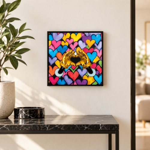 QUADRO WALL HE-ART HEARTS 20X20