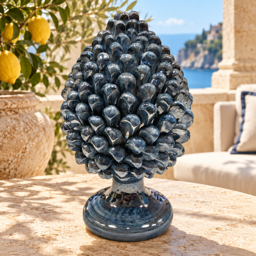 Pigna Blu Antico Madreperla h30cm