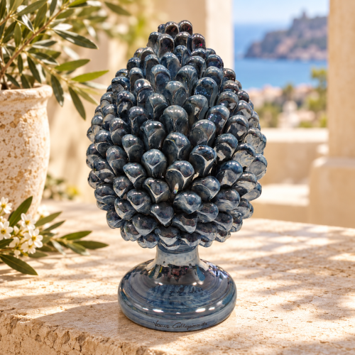 Pigna Blu Antico Madreperla h15cm