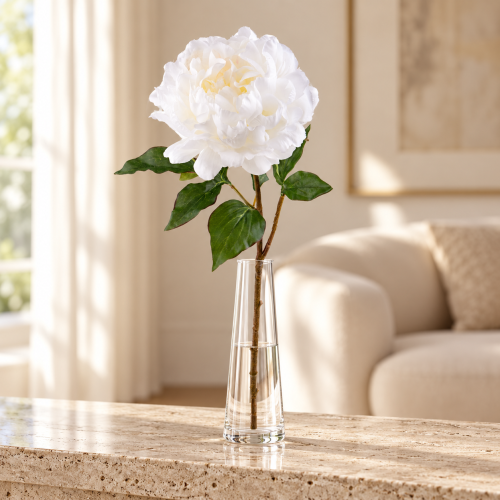 PEONIA GIANT H.57 CM Bianca