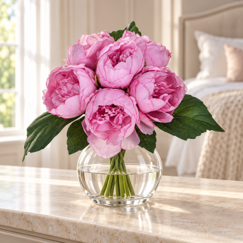 MAZZO PEONIE X 6 28 CM Rosa