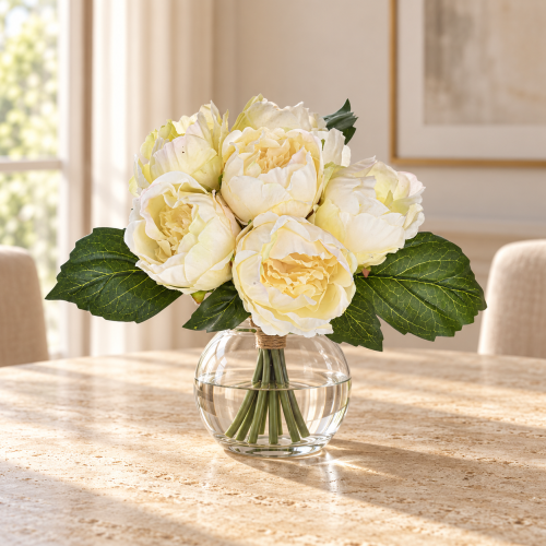 MAZZO PEONIE X 6 28 CM Giallo