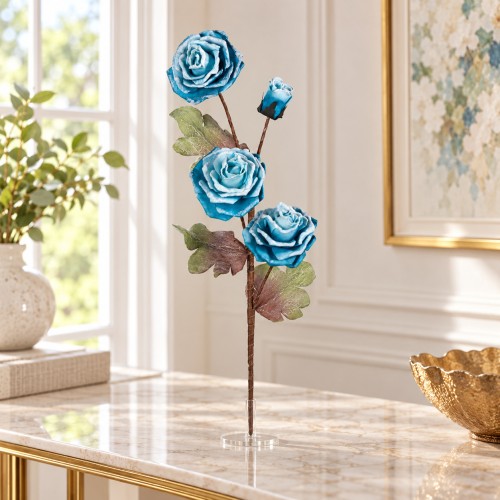ROSA AZZURRA ø32 H.98CM. FLOWERS