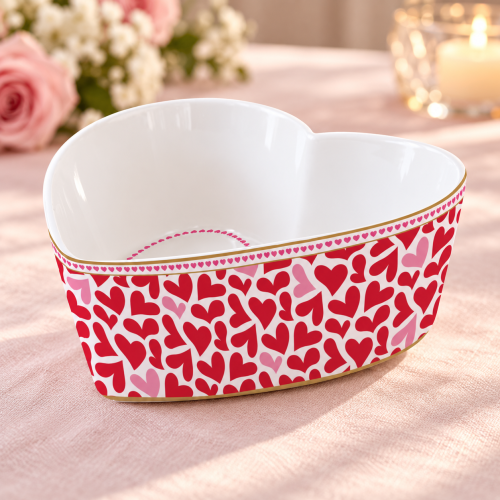 Ciotola a forma di cuore in Porcellana D15cm in Heart Box