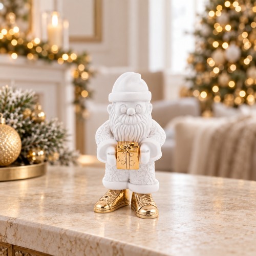 Papo Regalo bianco e oro 16 cm