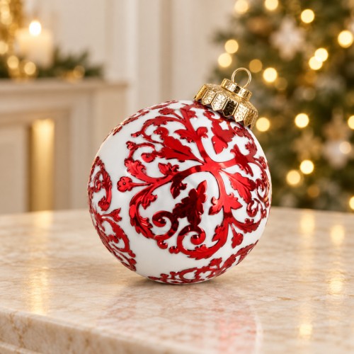Only Xmas sfera rossa 10 cm
