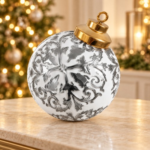 Only Xmas sfera argento 20 cm