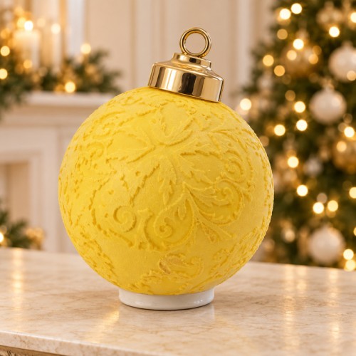 Only Xmas 2 sfera gialla 20 cm