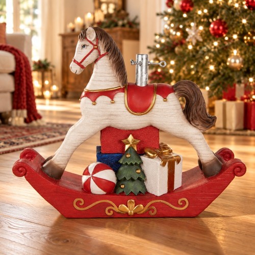 Base per albero cavallo a dondolo 73 cm – ambientazione natalizia