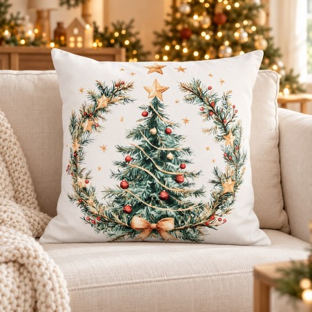 Cuscino natalizio con albero 45 cm – ambientazione natalizia